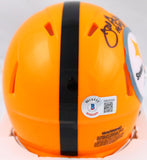 Joe Greene Signed Pittsburgh Steelers Gold Speed Mini Helmet W/HOF-BeckettW Holo