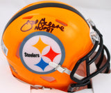 Joe Greene Signed Pittsburgh Steelers Gold Speed Mini Helmet W/HOF-BeckettW Holo