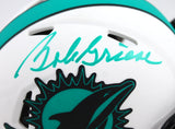 Bob Griese Autographed Miami Dolphins Lunar Speed Mini Helmet- JSA W *Teal