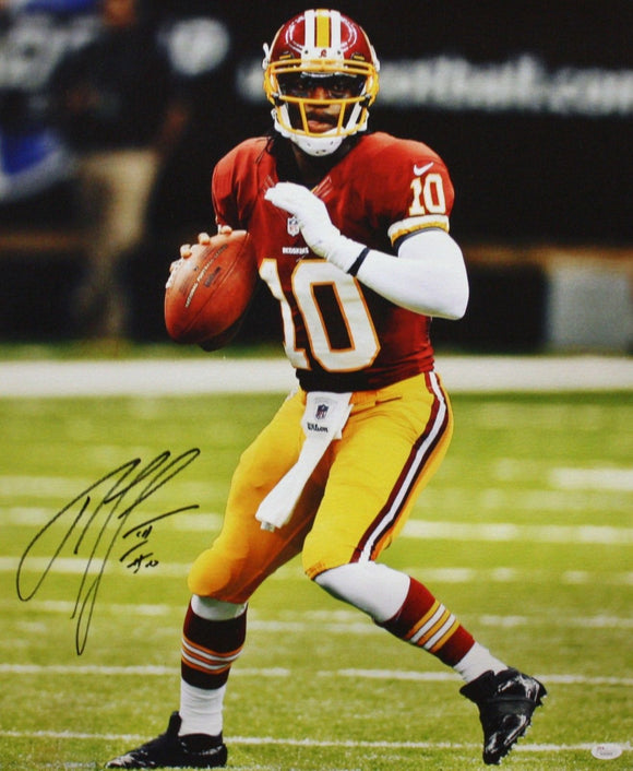 Robert Griffin III Autographed 20x24 Looking To Pass Canvas- JSA W Authenticated