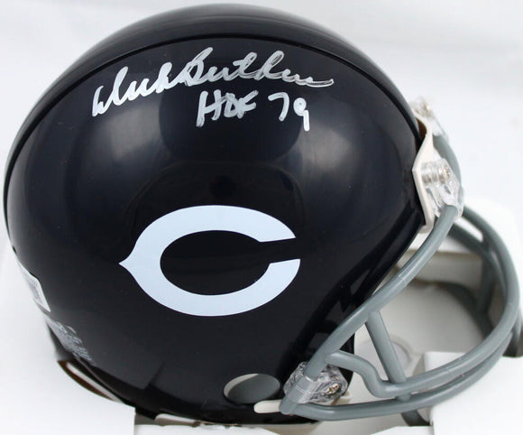 Dick Butkus Signed Chicago Bears 62-73 Speed Mini Helmet w/ HOF - Beckett W Holo