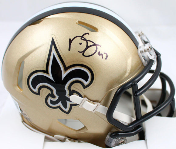 Darren Sproles Autographed New Orleans Saints Speed Mini Helmet- Beckett W Holo