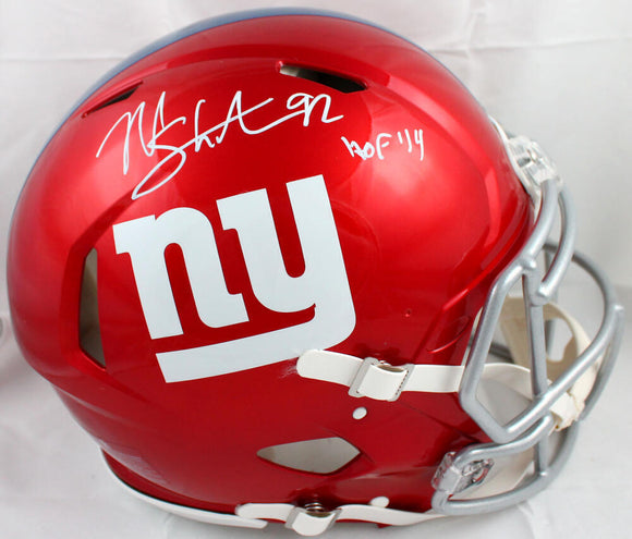 Michael Strahan Signed Giants F/S Flash Speed Authentic Helmet w/HOF-BAW Holo