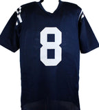 Elijah Moore Autographed Dark Blue College Style Jersey - Beckett W Hologram