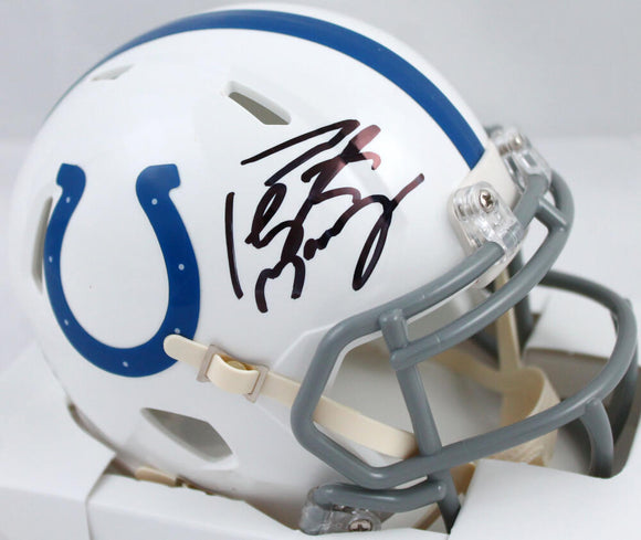 Peyton Manning Autographed Indianapolis Colts Speed Mini Helmet-Fanatics *Black