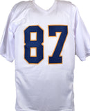 Michael Mayer Signed White College Style Jersey w/Play Like a Champ- BAW Holo