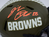 Jeremiah Koramoah Signed Browns Salute to Service Speed Mini Helmet-BAW Hologram