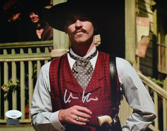 Val Kilmer Autographed Tombstone 8x10 Close Up Photo -JSA *Silver