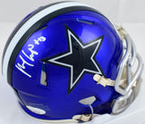 Michael Gallup Autographed Dallas Cowboys Flash Speed Mini Helmet- JSA W *White