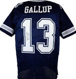 Michael Gallup Autographed Blue Pro Style Jersey- JSA W *Black