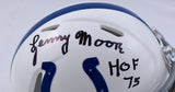 Lenny Moore Autographed Baltimore Colts Speed Mini Helmet W/HOF-Beckett W Holo