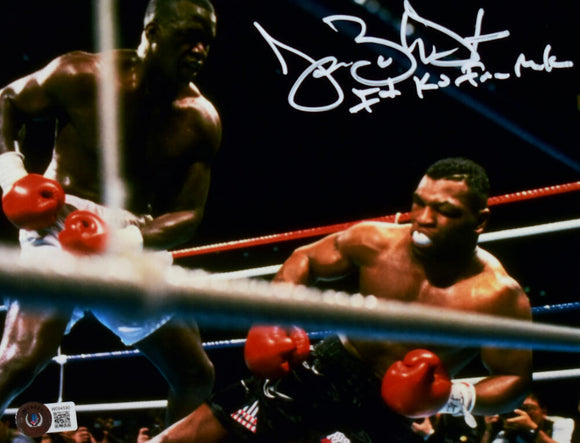 Buster Douglas Autographed 8x10 Tyson KO Photo w/I KO Iron Mike- Beckett W Holo