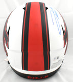 Josh Allen Autographed Bills F/S Eclipse Speed Authentic Helmet- Beckett W