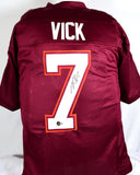 Michael Vick Autographed Maroon College Style Jersey - Beckett W Hologram *Black