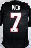 Michael Vick Autographed Black Pro Style Jersey - Beckett W Hologram *Black