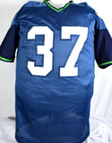 Shaun Alexander Autographed Blue Pro Style Jersey - Beckett W Hologram *Black