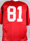 Jackie Smith Autographed Red Pro Style Jersey w/HOF- Beckett W Hologram *Black