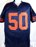 Mike Singletary Signed Blue Orange # Pro Style Jersey w/ HOF - Beckett W Holo