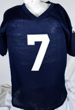 Joe Theismann Autographed Navy Blue College Style Jersey w/CHOF- Beckett W Holo