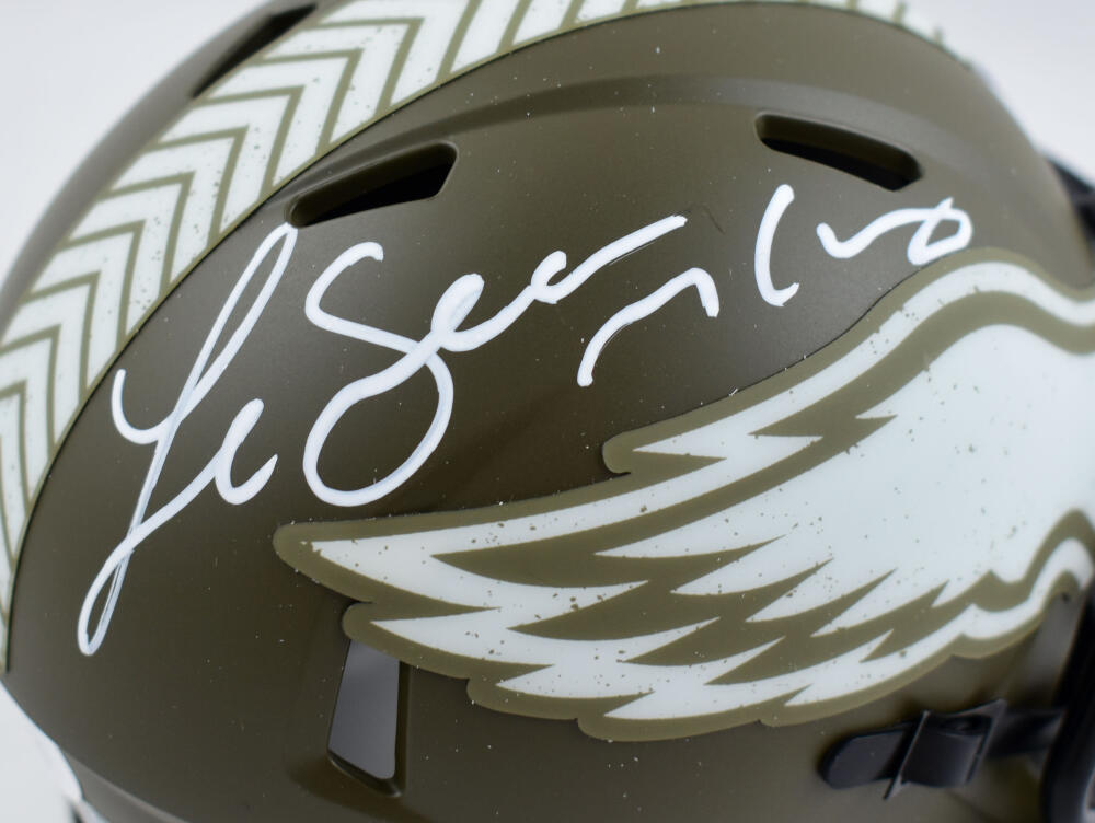 LeSean McCoy Autographed Eagles Salute to Service Speed Mini Helmet J The Jersey Source