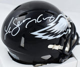 LeSean McCoy Autographed Philadelphia Eagles Black Alt Speed Mini Helmet- JSA W