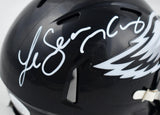 LeSean McCoy Autographed Philadelphia Eagles Black Alt Speed Mini Helmet- JSA W