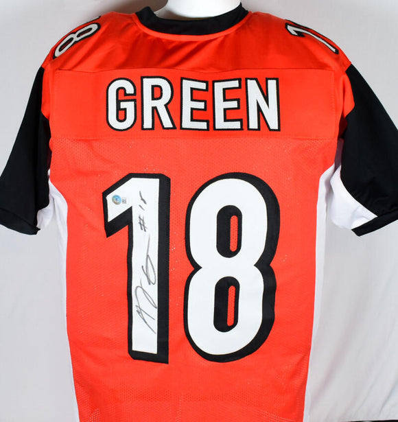 AJ Green Autographed Orange Pro Style Jersey-Beckett W Hologram *Black *1