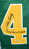 Rudy Ruettiger Signed Green College Style Jersey w/Play Like a Champ- BAW Holo