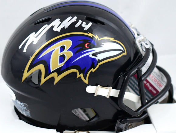 baltimore ravens motorcycle helmet Kyle Hamilton Autographed Baltimore Ravens Speed Mini Helmet- JSA W *S – The Jersey Source