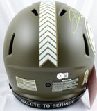 Hines Ward Signed Steelers F/S Salute to Service Speed Auth. Helmet w/Ins.- BAW