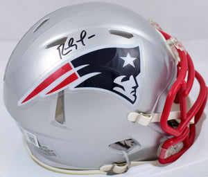 Randy Moss Autographed Patriots Speed Mini Helmet-Beckett W Hologram *Black