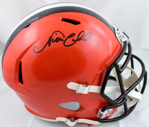 Nick Chubb Autographed Cleveland Browns F/S Speed Helmet-Beckett W Hologram