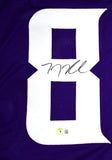 TJ Hockenson Autographed Purple Pro Style Jersey - Beckett W Hologram *Black