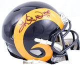 Kurt Warner Signed Rams 81-99 Speed Mini Helmet w/HOF-Beckett W Hologram *Black