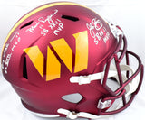 Williams Rypien Riggins Signed Commanders F/S Speed Helmet W/SB MVP-Beckett W