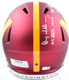 Williams Rypien Riggins Signed Commanders F/S Speed Helmet W/SB MVP-Beckett W