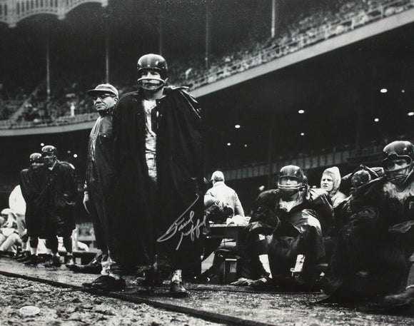 Frank Gifford Autographed 16x20 In The Rain Photo- JSA W Authenticated