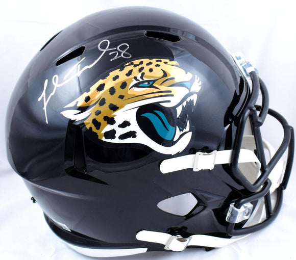 Fred Taylor Autographed Jaguars F/S Speed Helmet-Beckett W Hologram *Silver