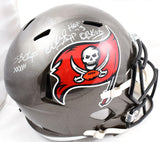 Warren Sapp Signed Buccaneers F/S 97-13 Speed Helmet w/3 insc.-Beckett W Holo