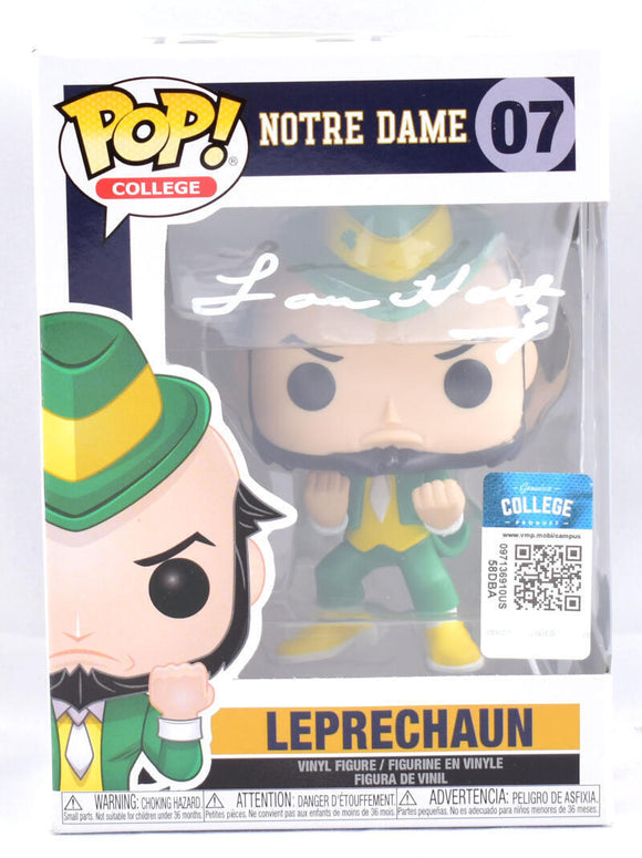 Lou Holtz Autographed Notre Dame Funko Pop Figurine #7- Beckett W Hologram