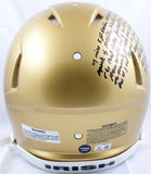 Rudy Ruettiger Signed Notre Dame Riddell F/S Speed Auth Helmet w/Story-Beckett W