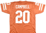 Earl Campbell Autographed Orange College Style Jersey *Light - Beckett W Holo