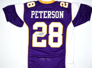 Adrian Peterson Autographed Purple Pro Style Jersey-Beckett W Hologram *Black