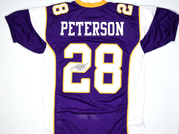 Adrian Peterson Autographed Purple Pro Style Jersey-Beckett W Hologram *Black