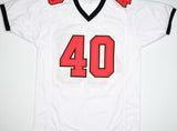 Mike Alstott Autographed White Pro Style Jersey - Beckett W Hologram *Silver