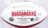 Mike Alstott Warren Sapp Signed Buccaneers Logo Football w/2 insc-Beckett W Holo