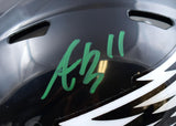 A.J. Brown Signed Philadelphia Eagles ALT 22 Speed Mini Helmet-Beckett W Holo