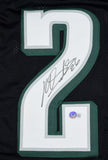 Miles Sanders Autographed Black Pro Style Jersey- Beckett W Hologram *Black
