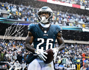 Miles Sanders Autographed Philadelphia Eagles 16x20 Close Up Photo-BeckettW Holo