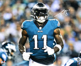 AJ Brown Autographed Philadelphia Eagles 16x20 Close Up Photo- Beckett W Holo